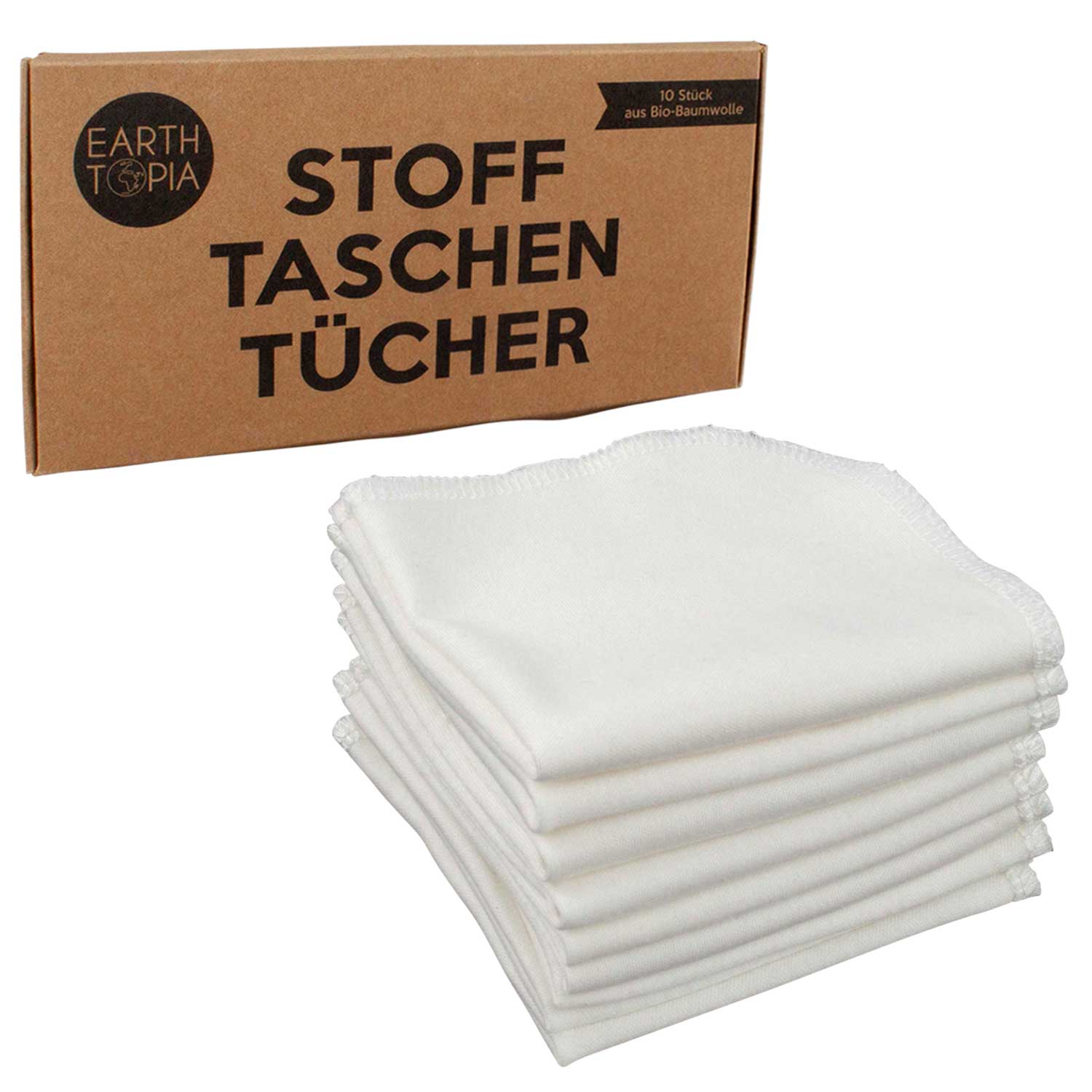 12pcs Stofftaschentücher Taschentücher aus 100% Bio-Baumwolle in 